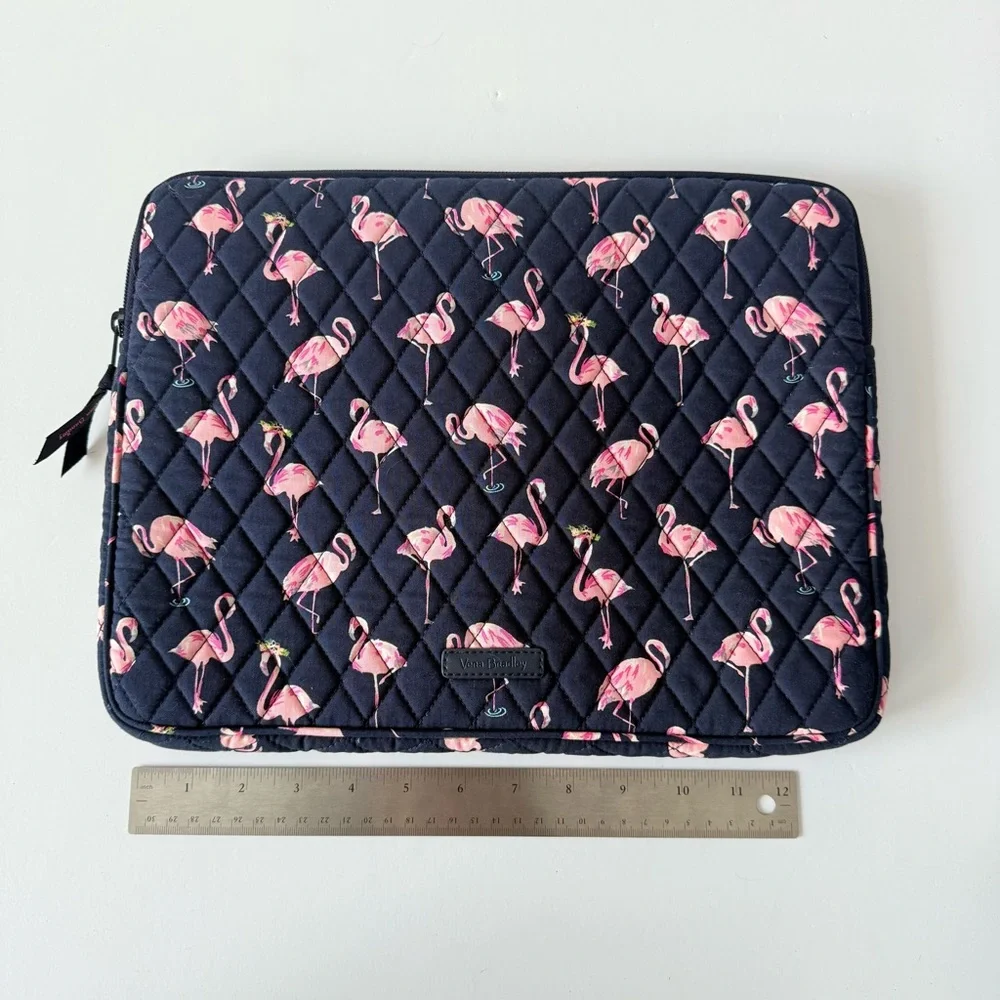 Vera Bradley Flamingo Laptop/ Tablet Case in Navy Blue Pink